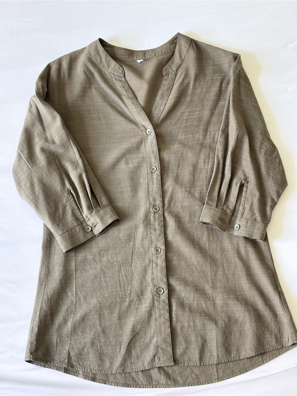 Ya Los Angeles Olive Green Button-Front Tunic Jacket ( NEVER USED)